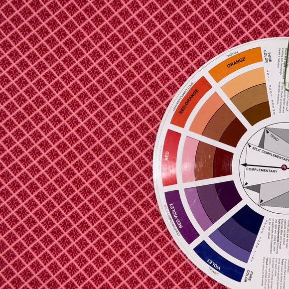 Sunny Days Pink Diamond Leaf Cotton Fabric by Marcus Fabrics - 1 Yard - Picture 4 of 6